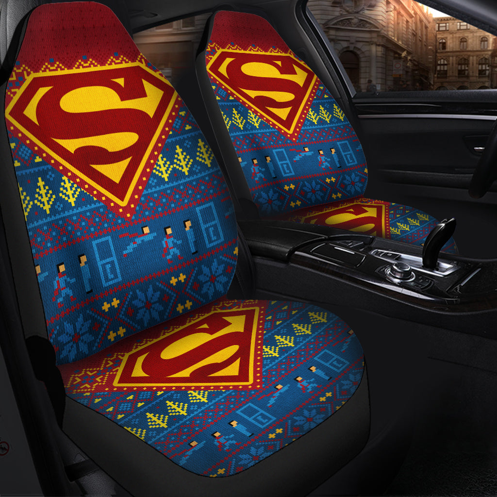 Superman Christmas Premium Custom Car Seat Covers Decor Protectors