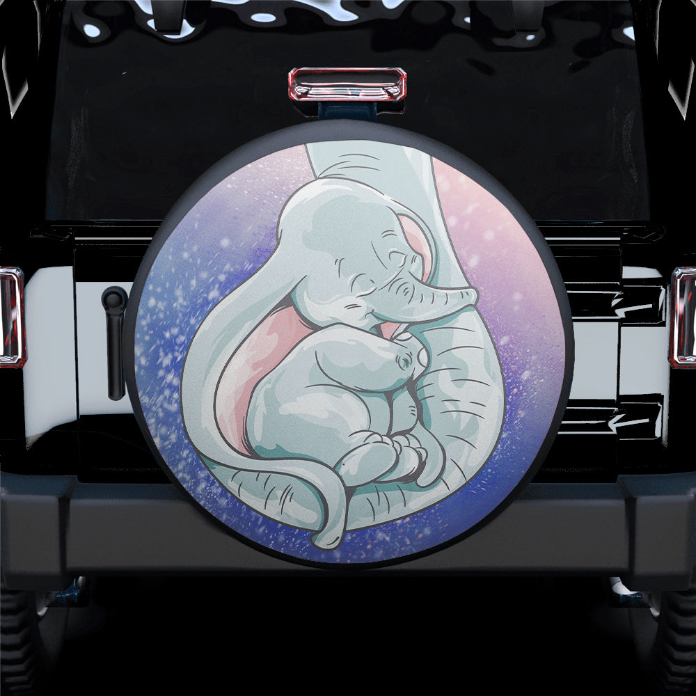 Baby Dumbo Elephant Cute Sleep Car Spare Tire Covers Gift For Campers Nearkii