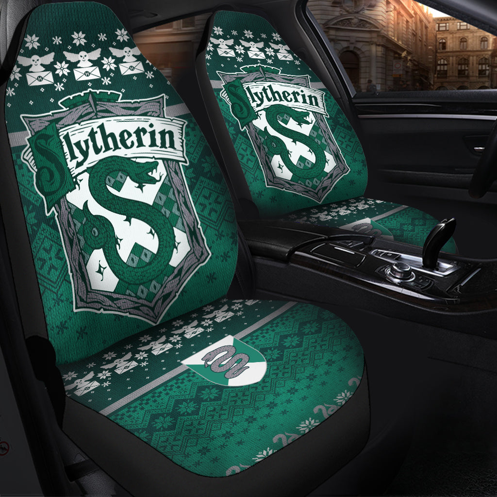 Christmas Harry Potter Slytherin Christmas Premium Custom Car Seat Covers Decor Protectors Nearkii