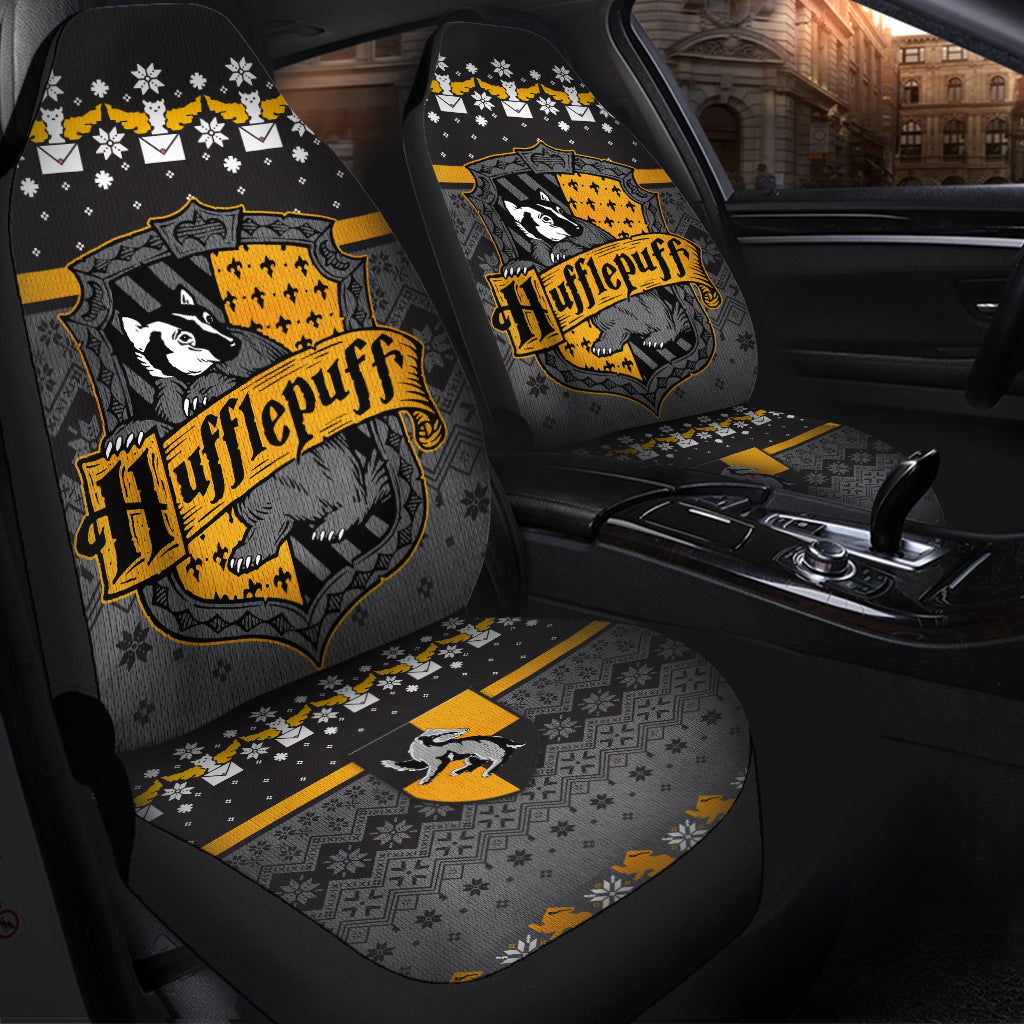 Christmas Harry Potter Hufflepuff Premium Custom Car Seat Covers Decor Protectors Nearkii