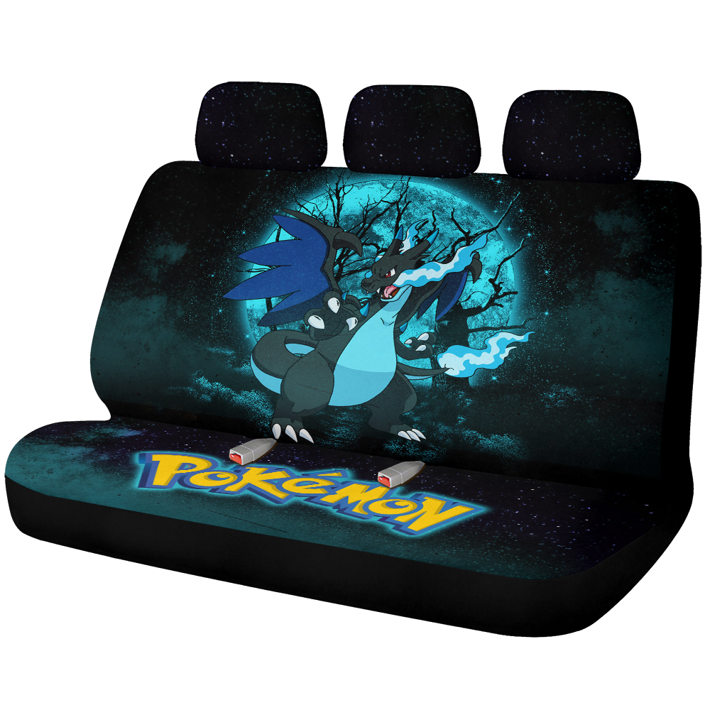Charizard Mega X Pokemon Moonlight Galaxy Premium Custom Car Back Seat Covers Decor Protectors Nearkii