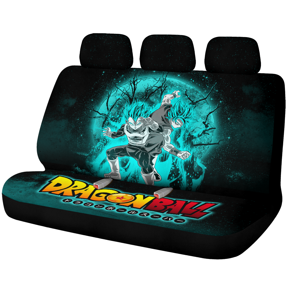 Goku Vegeta Moonlight Galaxy Premium Custom Car Back Seat Covers Decor Protectors Nearkii