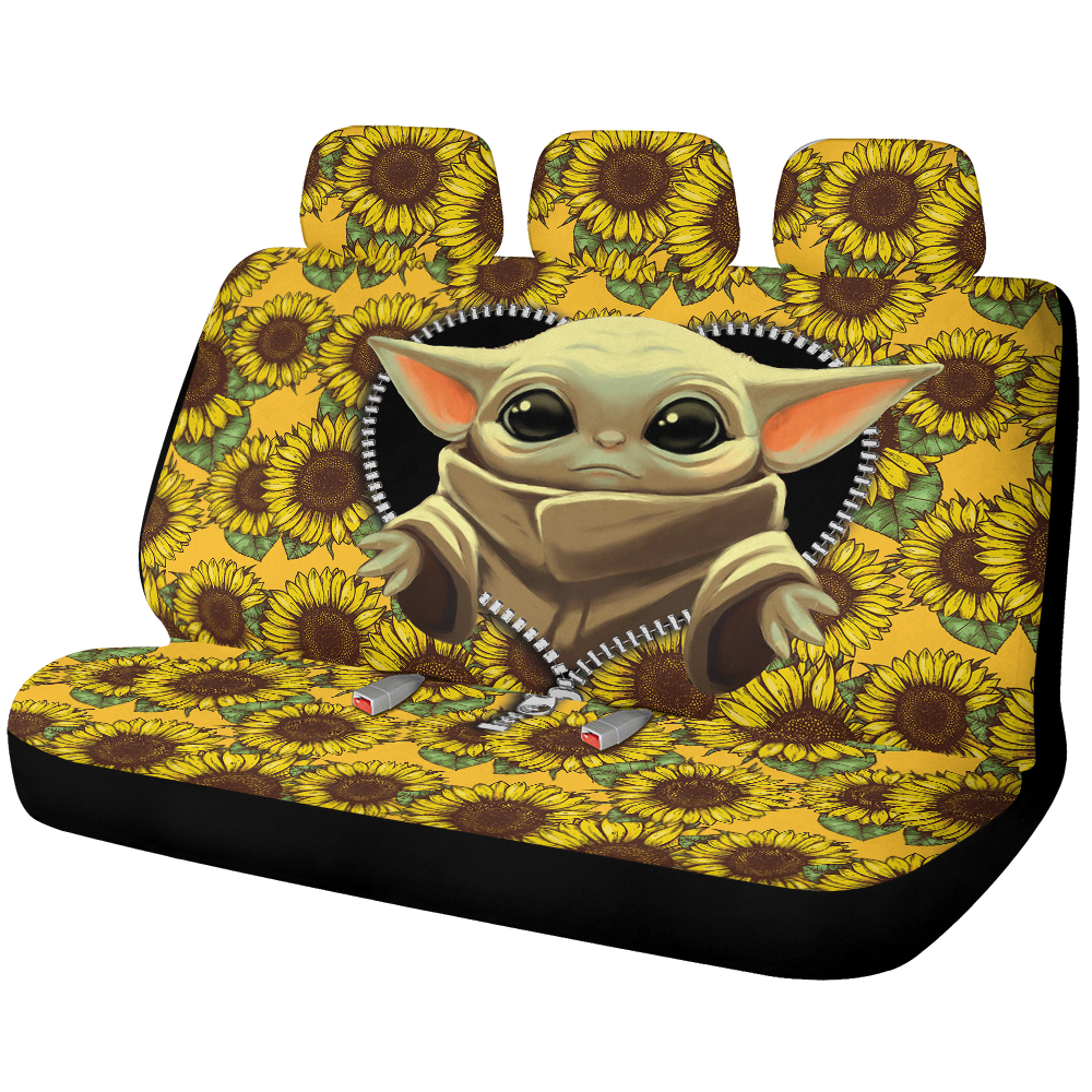 baby-yoda-sunflower-zipper-car-back-seat-covers-decor-protectors-nearkii