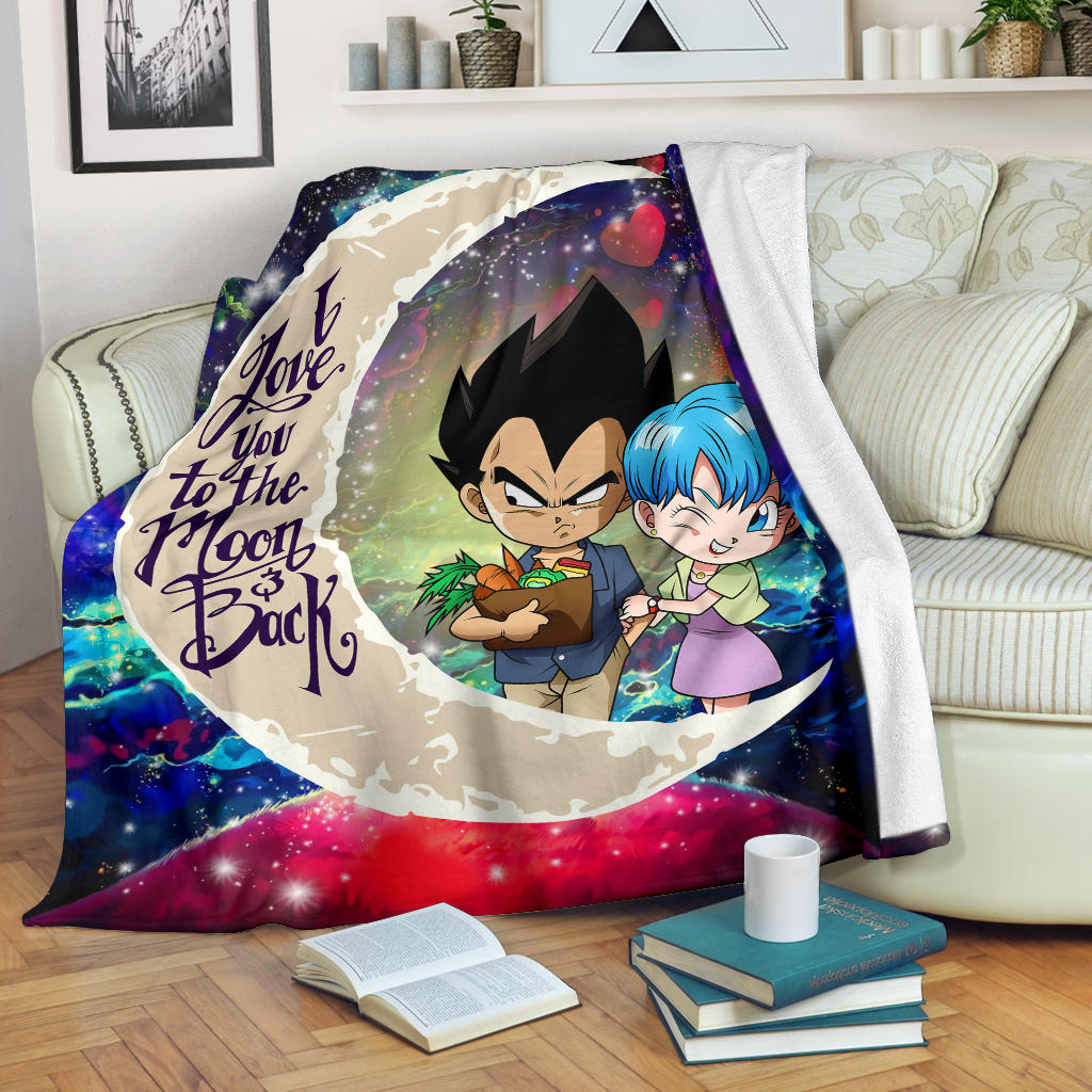 Vegeta And Bulma Dragon Ball Love You To The Moon Galaxy Blanket Nearkii