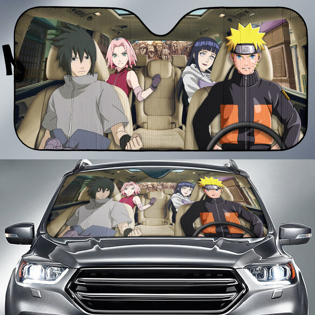 Naruto Sasuke Hinata And Sakura Car Auto Sunshades Nearkii