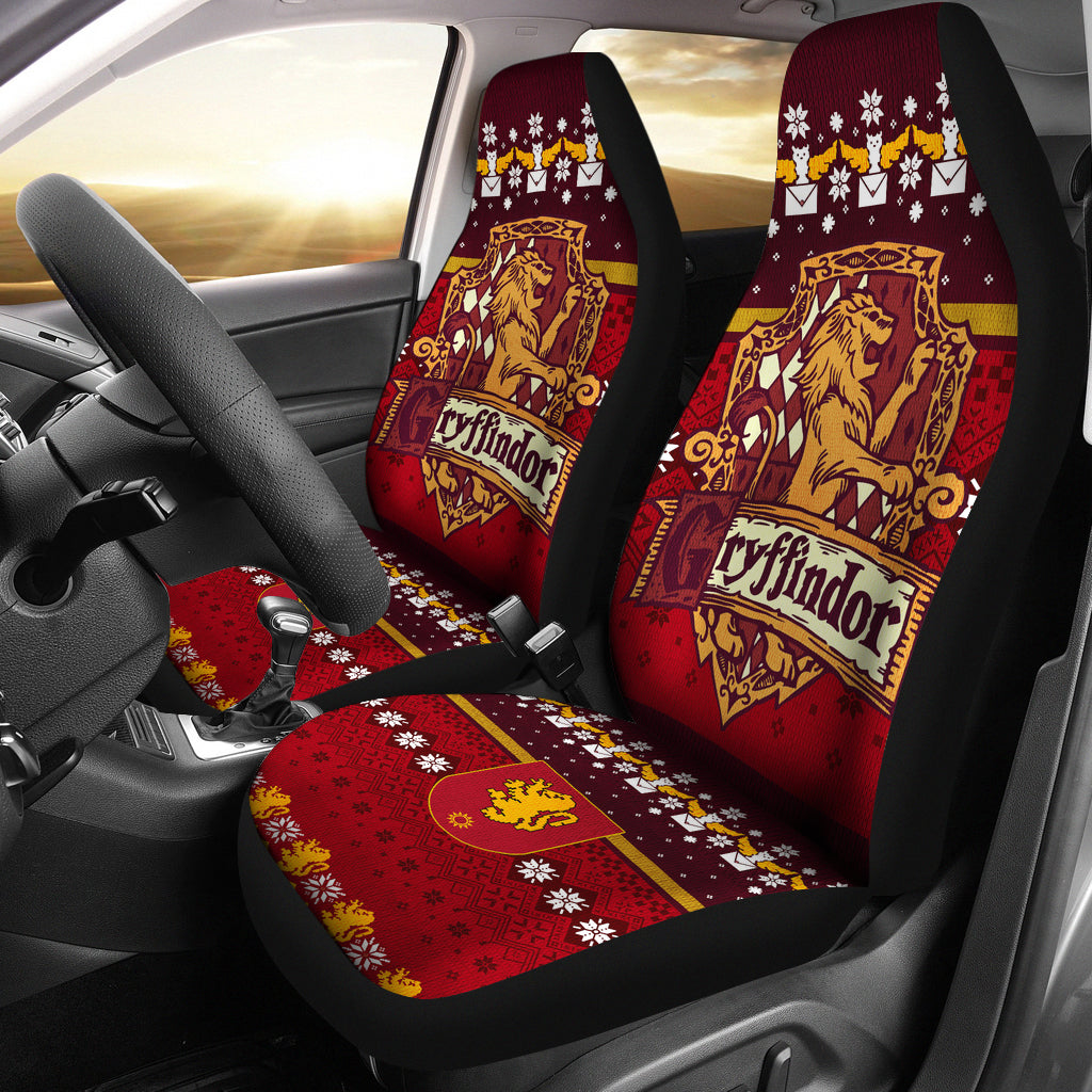 Christmas Harry Potter Gryfindor Christmas Premium Custom Car Seat Covers Decor Protectors Nearkii