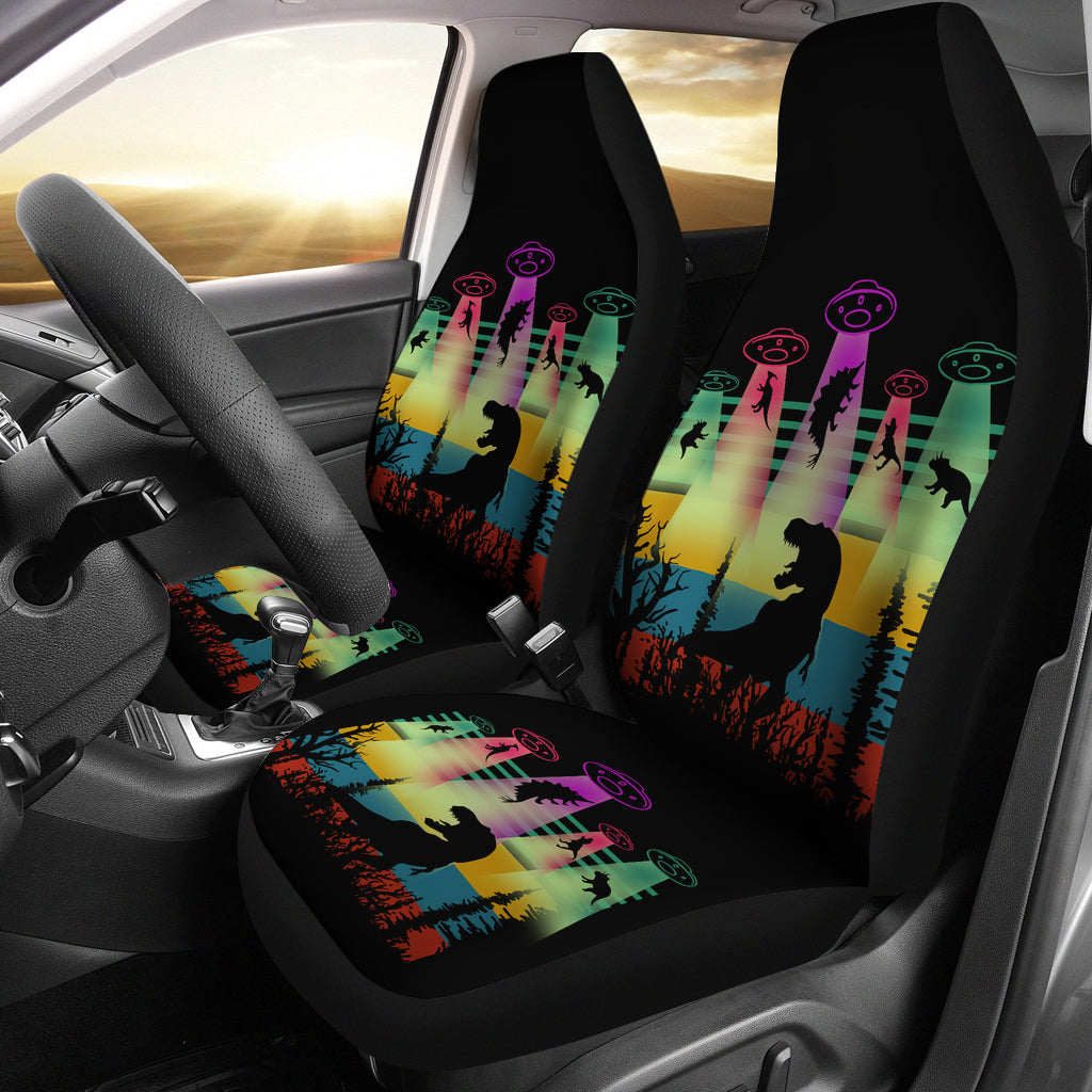 T Rex Alien Dinosaur Jurassic Park Premium Custom Car Seat Covers Decor Protectors Nearkii