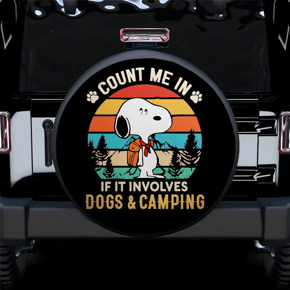 Count Me In Snoopy Dogs Camping Jeep Car Spare Tire Covers Gift For Campers Nearkii