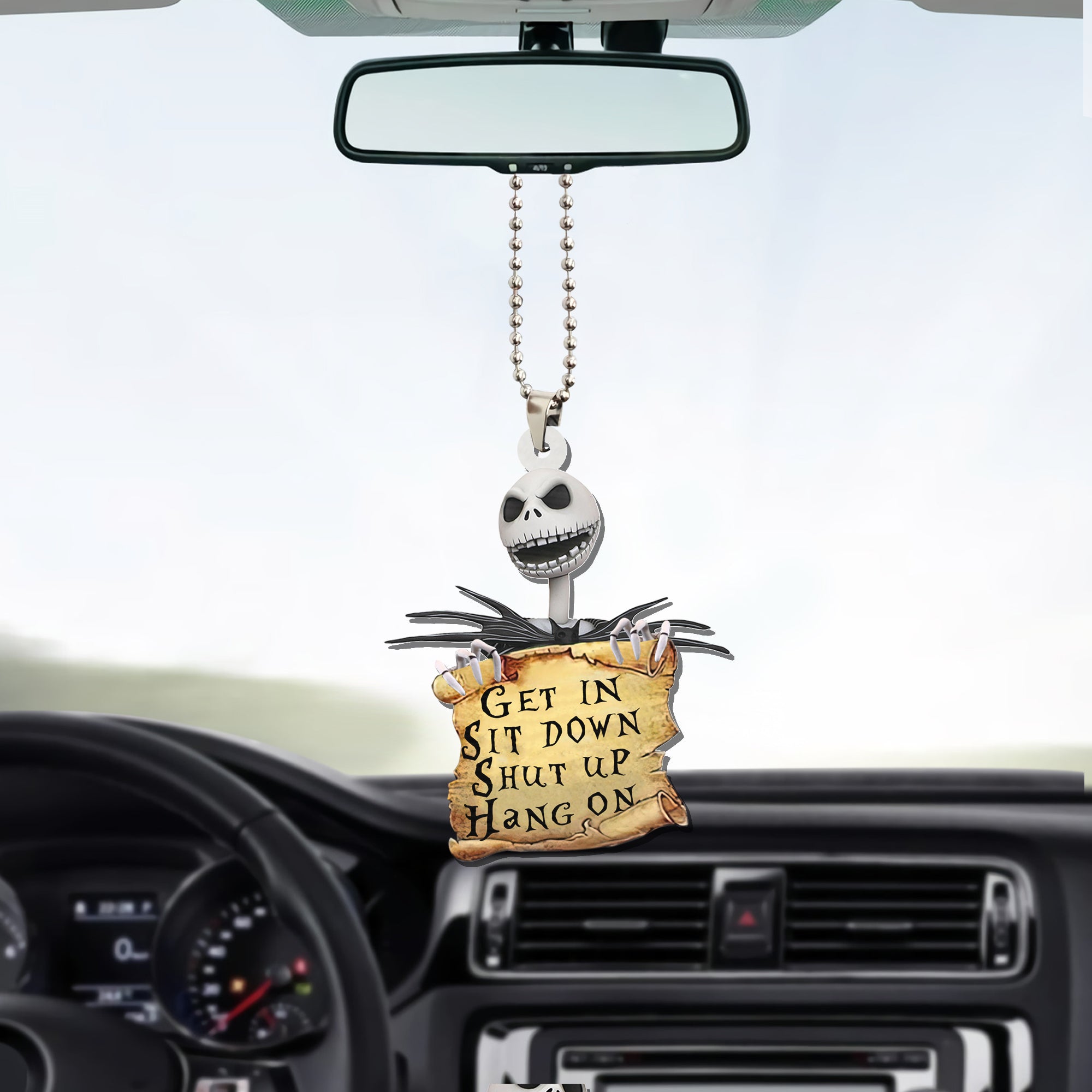 Get In Sit Down Shut Up Hold On Jack Nightmare Before Christmas Car Ornament Custom Car Accessories Decorations Nearkii