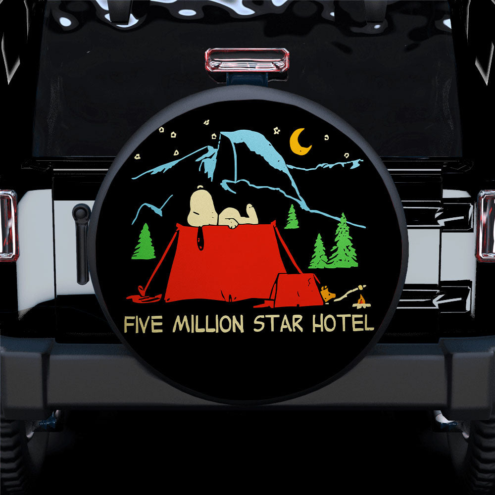 Snoopy Five Million Star Hotel Car Spare Tire Covers Gift For Campers Nearkii