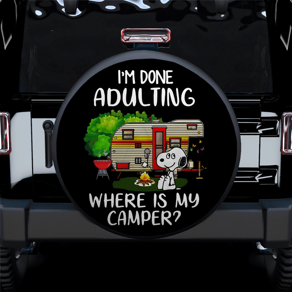 Where Is My Camper Snoopy Car Spare Tire Covers Gift For Campers Nearkii