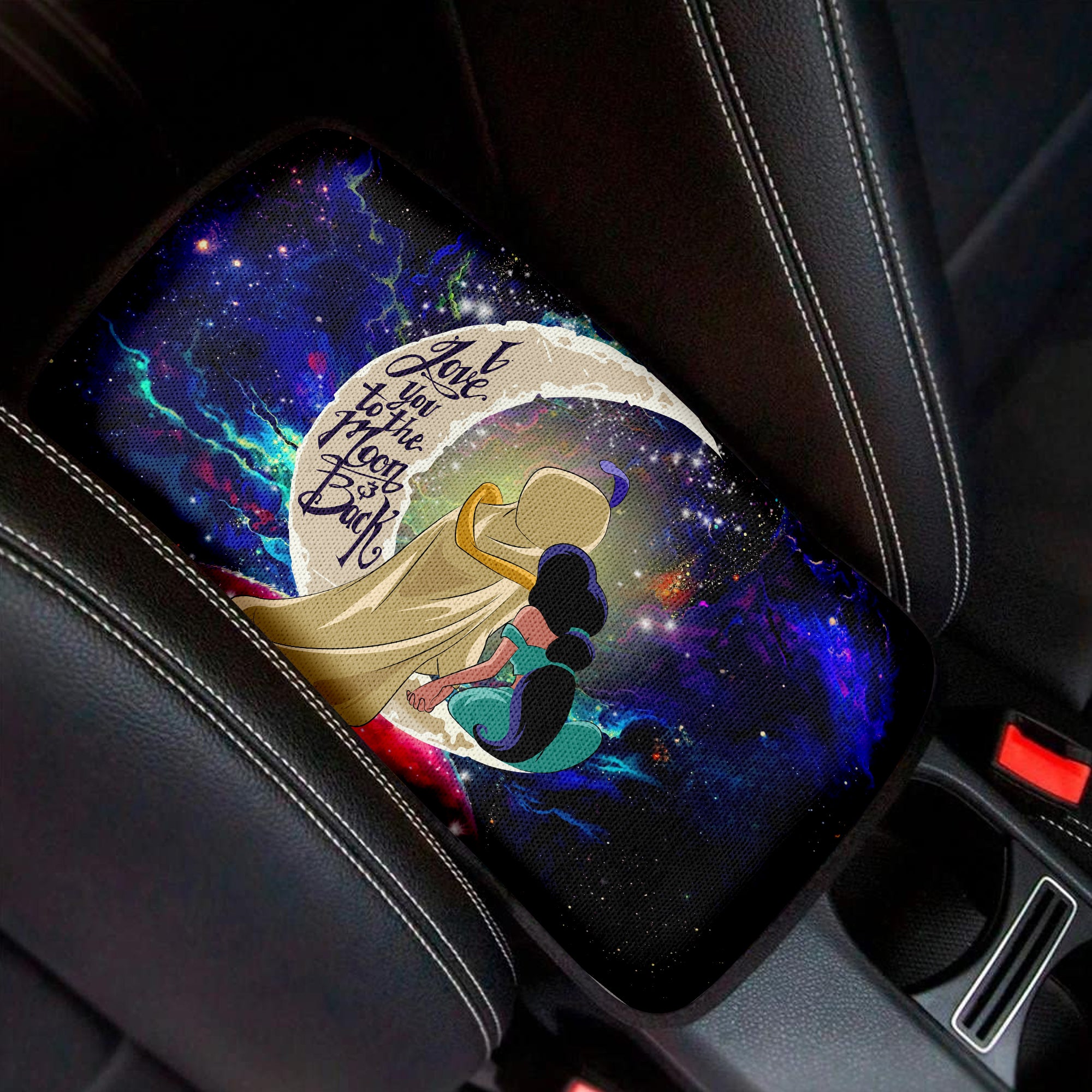 Aladdin Love To Moon Back Galaxy Premium Custom Armrest Center Console Cover Car Accessories Nearkii