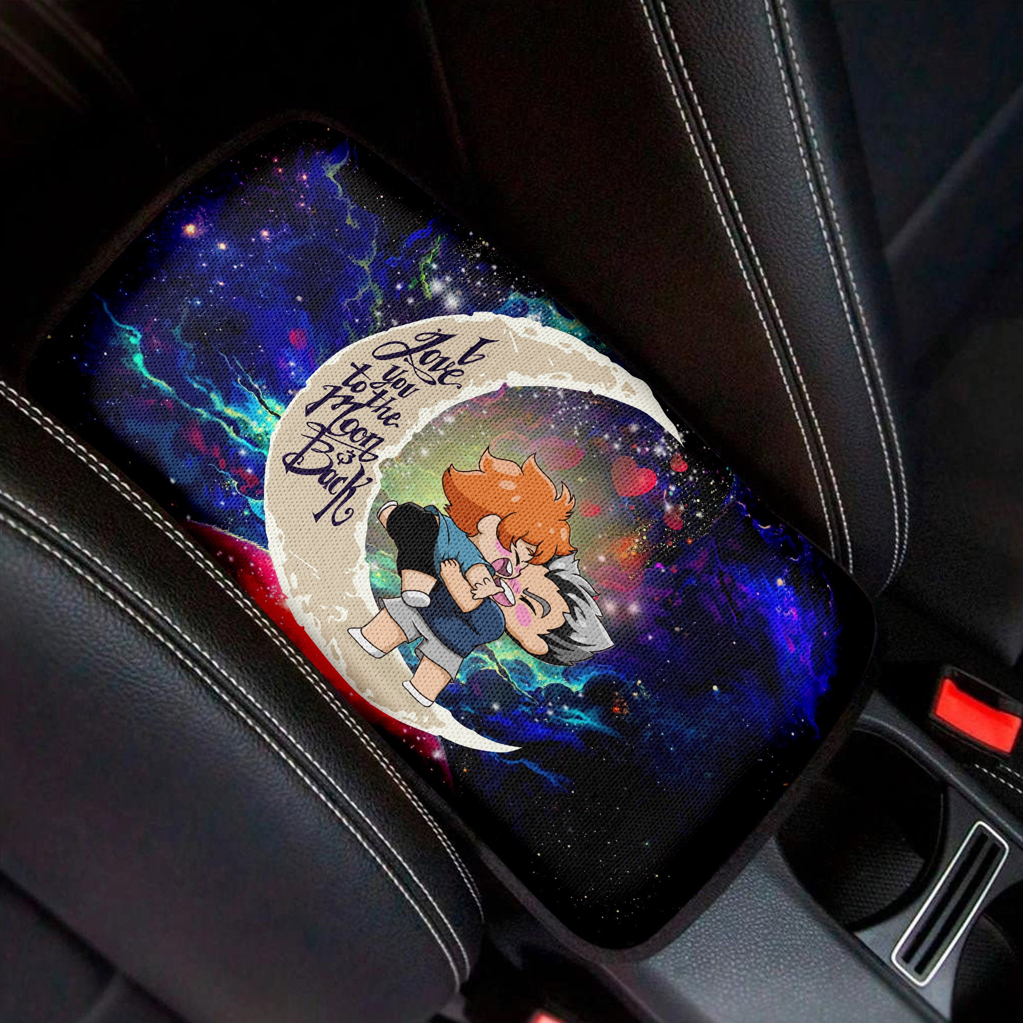 Bokuhina Love To Moon Back Galaxy Premium Custom Armrest Center Console Cover Car Accessories Nearkii