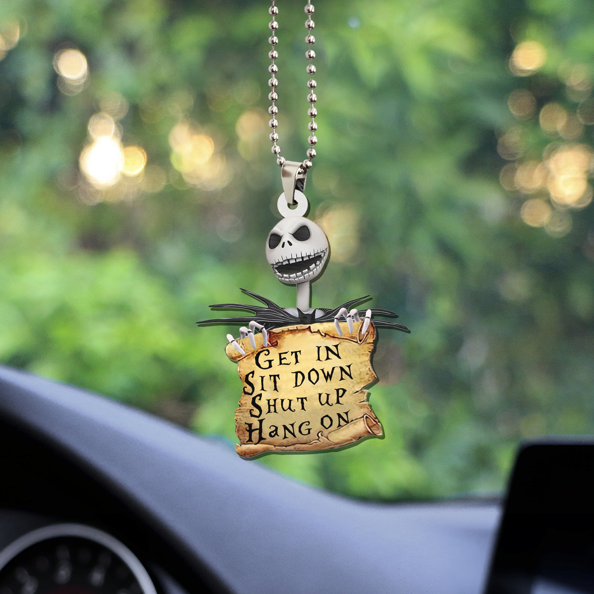 Get In Sit Down Shut Up Hold On Jack Nightmare Before Christmas Car Ornament Custom Car Accessories Decorations Nearkii