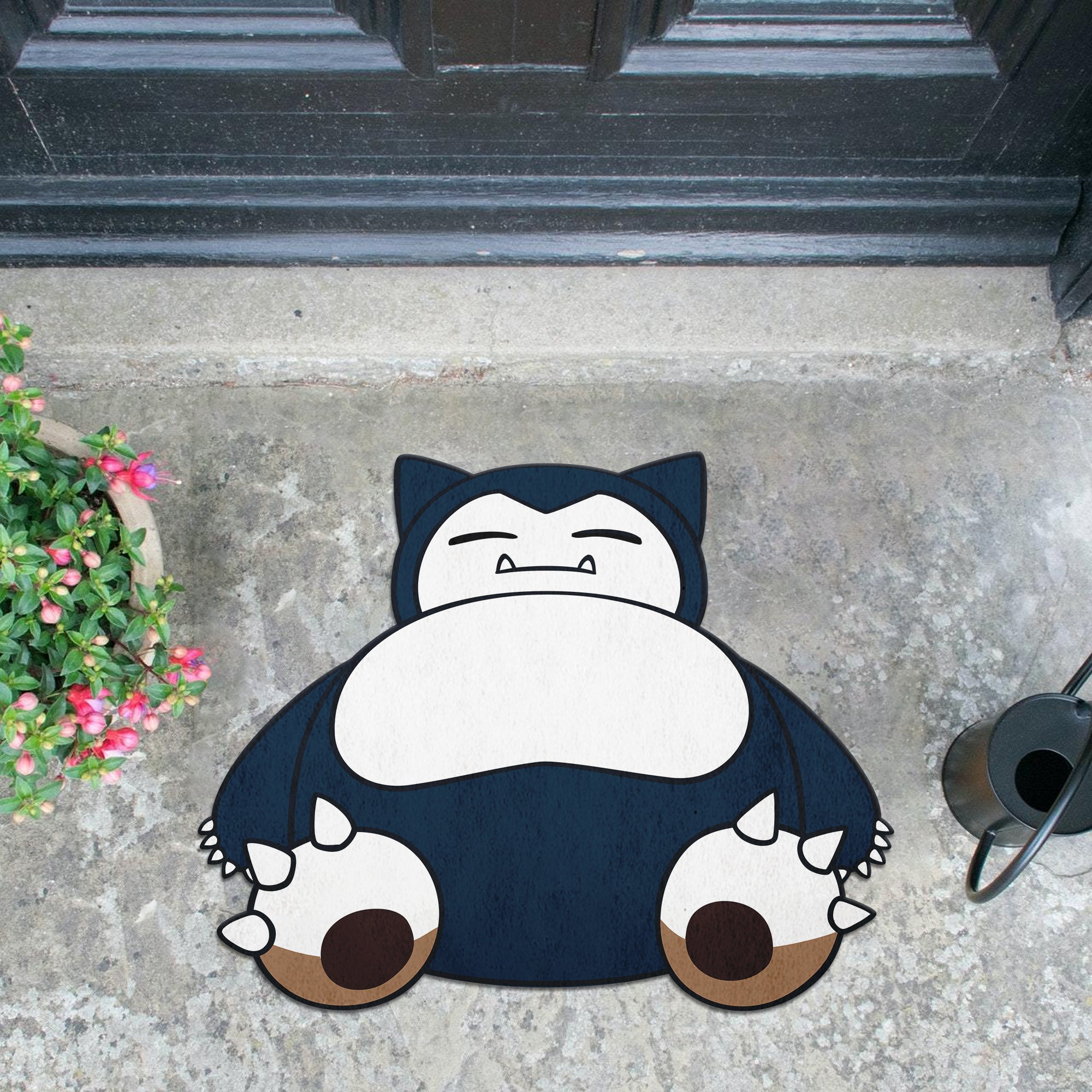 Snorlax Pokemon Anime Custom Shape Rubber Doormat Home Decor Nearkii
