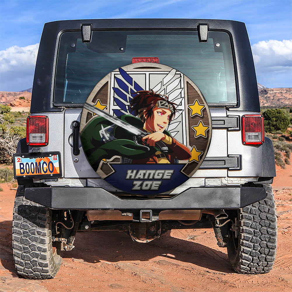 Attack On Titan Hange Zoe Jeep Car Spare Tire Covers Gift For Campers Nearkii