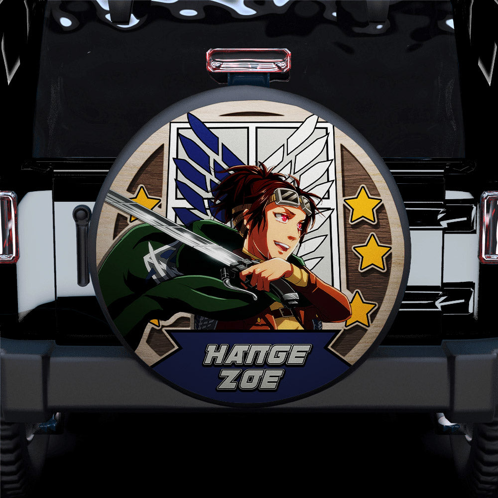Attack On Titan Hange Zoe Jeep Car Spare Tire Covers Gift For Campers Nearkii