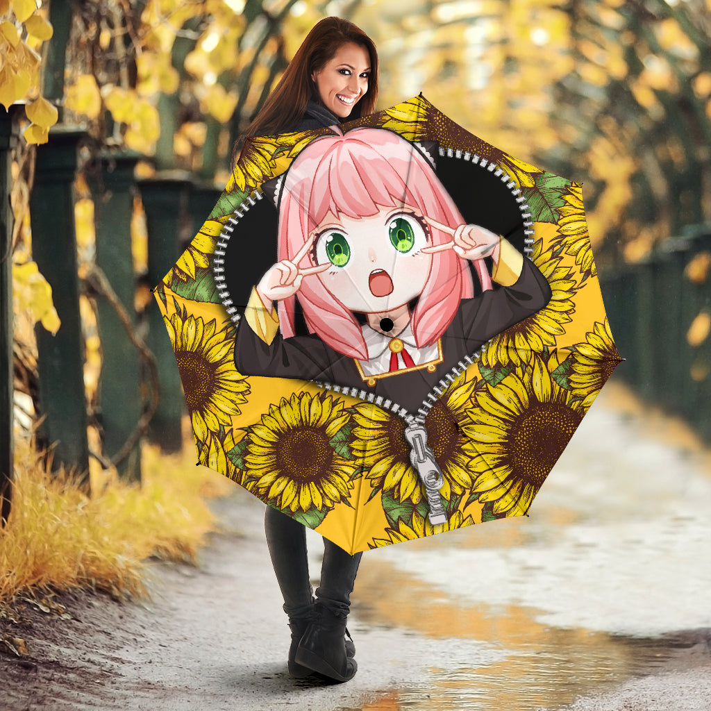 Anya Sunflower Zipper Umbrella Nearkii