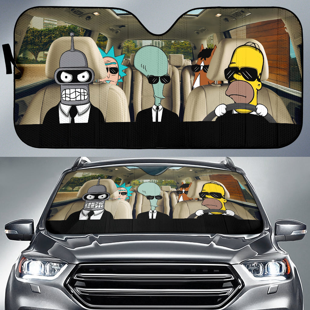Cartoon Characters Car Auto Sunshades Nearkii