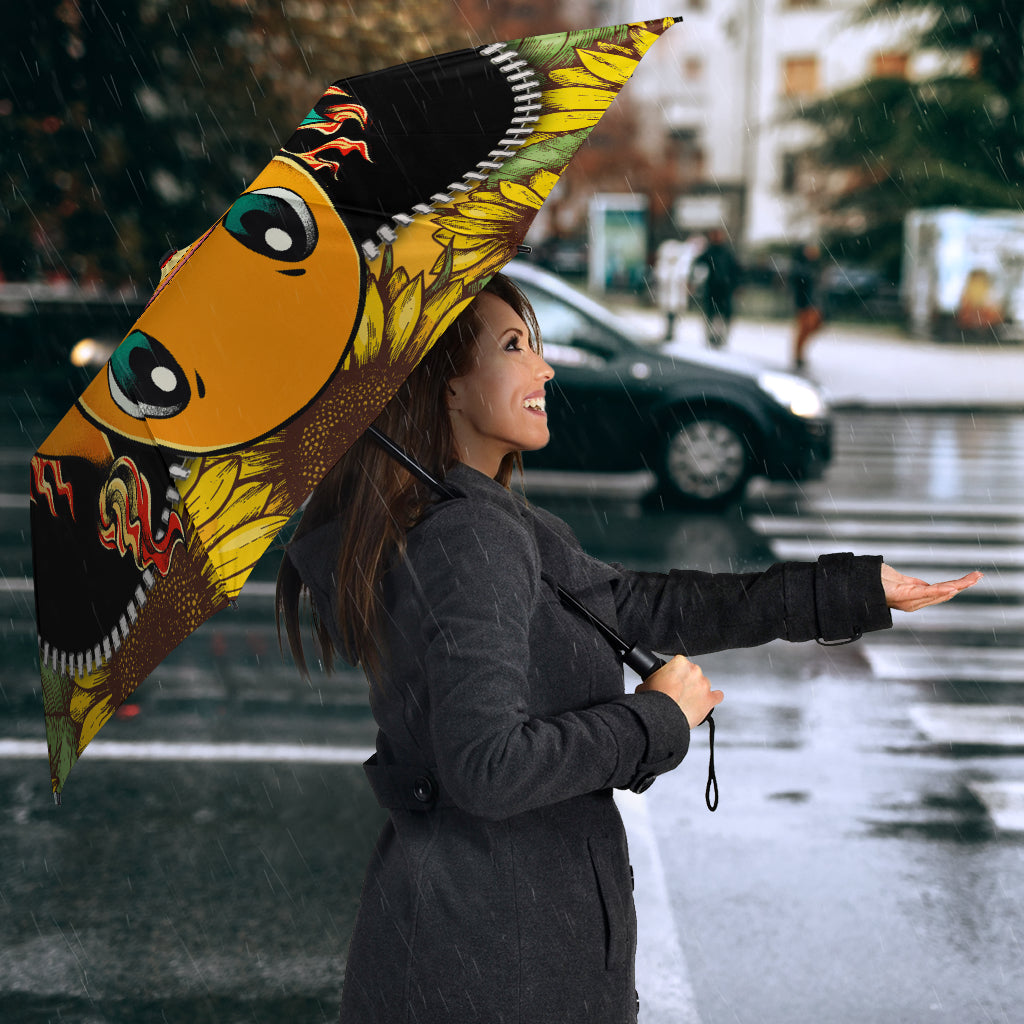 Charmander Pokemon Sunflower Zipper Umbrella Nearkii