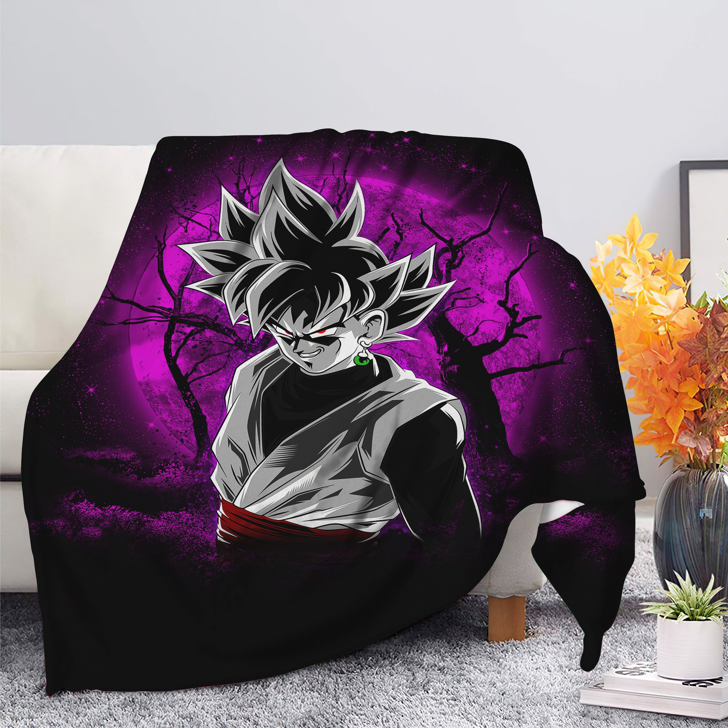 Goku Black Moonlight Premium Blanket Nearkii