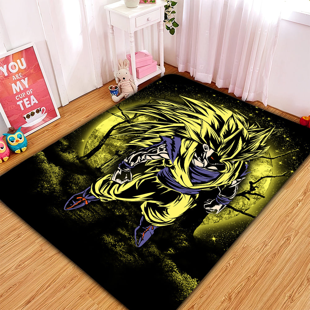 Goku Super Saiyan 3 Dragon Ball Moonlight Rug Carpet Rug Home Room Decor Nearkii