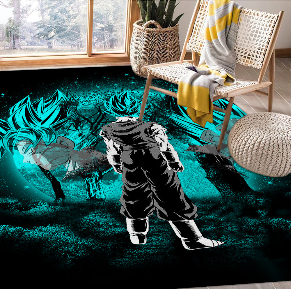 Goku Vegeta Vegito Blue Moonlight Rug Carpet Rug Home Room Decor Nearkii