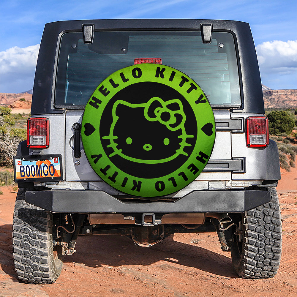 Hello Kitty Green Jeep Car Spare Tire Covers Gift For Campers Nearkii