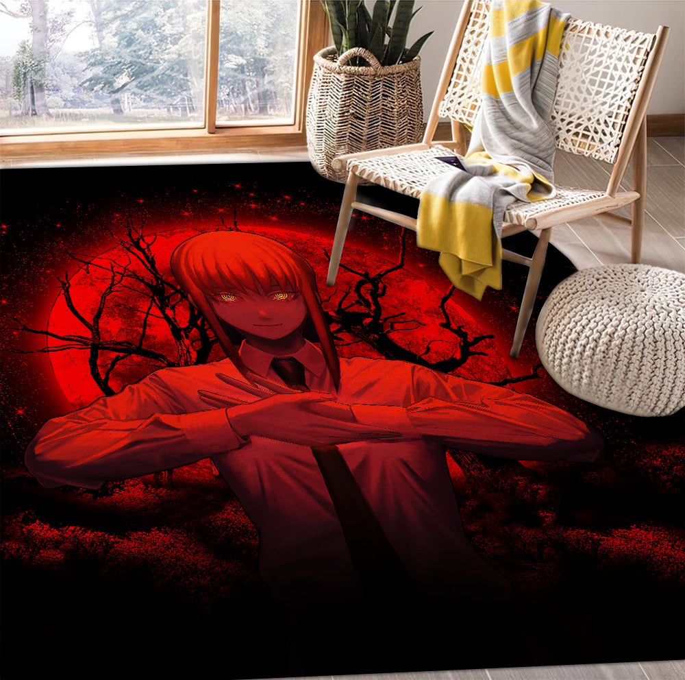 Makima Chainsaw Man Anime Moonlight Rug Carpet Rug Home Room Decor Nearkii
