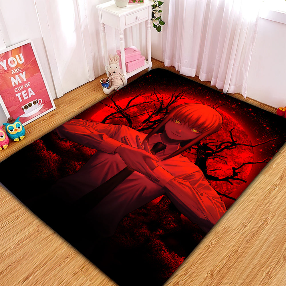 Makima Chainsaw Man Anime Moonlight Rug Carpet Rug Home Room Decor Nearkii